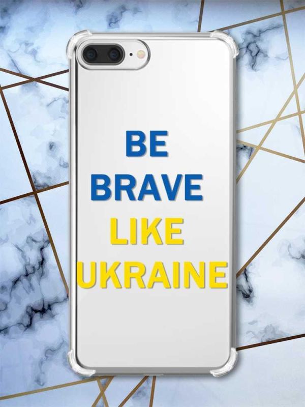 Чохол з потовщеними кутами на iPhone 7 Plus/8 Plus :: Сміливість (принт 5)