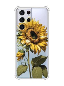 Чохол з потовщеними кутами на Samsung Galaxy S21 Ultra :: Соняшник (принт 274)