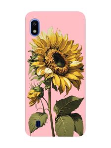 Матовий рожевий чохол на Samsung Galaxy A10 (2019) A105 :: Соняшник (принт 274)