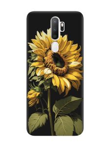 Матовий чорний чохол на Oppo A5 :: Соняшник (принт 274)