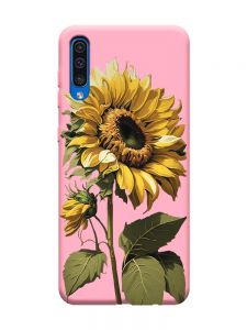 Матовий рожевий чохол на Samsung Galaxy A50 (2019) A505 :: Соняшник (принт 274)