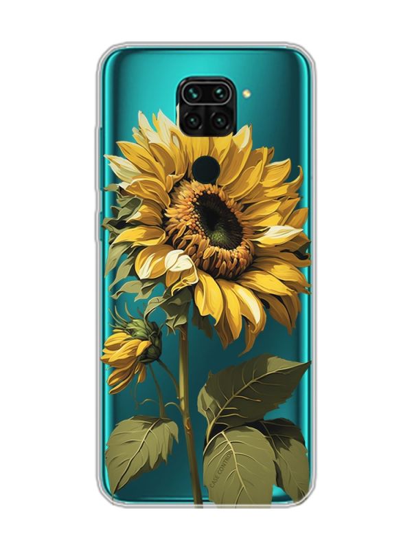 Прозорий чохол на Xiaomi Redmi Note 9 :: Соняшник (принт 274)