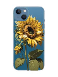 Прозорий чохол на Apple iPhone 13 :: Соняшник (принт 274)