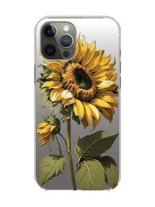 Прозорий чохол на iPhone 12 Pro Max :: Соняшник (принт 274)