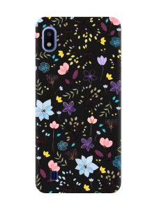 Матовий чорний чохол на Samsung Galaxy A10 (2019) A105 :: Квітковий фон (принт 267)