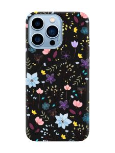 Матовий чорний чохол на Apple iPhone 13 Pro Max :: Квітковий фон (принт 267)