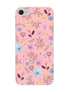 Матовий рожевий чохол на iPhone 7 / 8 :: Квітковий фон (принт 267)