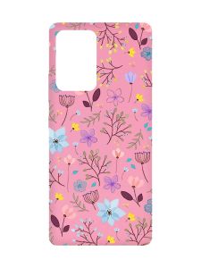 Матовий рожевий чохол на Samsung Galaxy A52 :: Квітковий фон (принт 267)