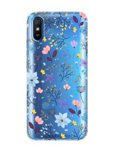 Прозорий чохол на Xiaomi Redmi 9A  :: Квітковий фон (принт 267)