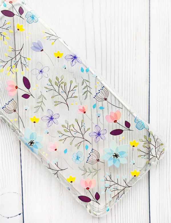 Чохол з потовщеними кутами на Samsung A12 4G :: Квітковий фон (принт 267)