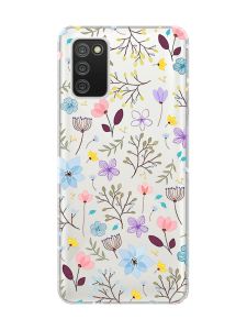 Прозорий чохол для Samsung Galaxy A02s :: Квітковий фон (принт 267)