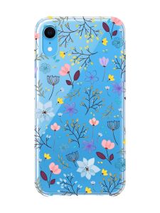 Прозорий чохол на iPhone XR :: Квітковий фон (принт 267)