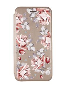 Чохол-книжка з малюнком для Samsung Galaxy А10 (2019)/А105 Золотий :: Фон Троянди (принт 273)