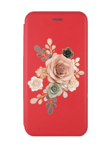 Чохол-книжка з малюнком для Xiaomi Redmi 8A Червоний :: Троянди (принт 275)
