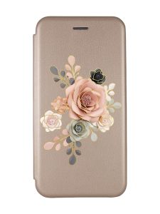 Чохол-книжка з малюнком для Xiaomi Redmi A1 Золотий :: Троянди (принт 275)