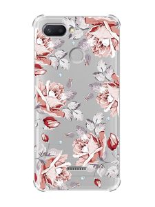 Чохол із потовщеними кутами для Xiaomi Redmi 6 :: Фон Троянди (принт 273)