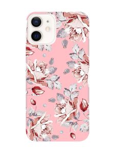 Матовий рожевий чохол на Apple iPhone 12 / 12 Pro (6.1) :: Фон Троянди (принт 273)