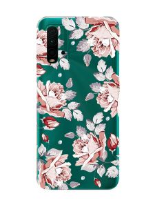 Прозорий чохол на Xiaomi Redmi 9T  :: Фон Троянди (принт 273)