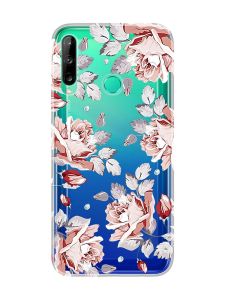 Прозорий чохол для Huawei Р40 lite E / Y7p  :: Фон Троянди (принт 273)