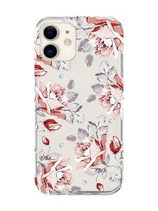 Прозорий чохол на iPhone 12 mini :: Фон Троянди (принт 273)