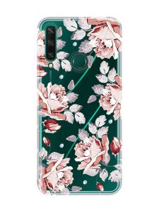 Прозорий чохол на Huawei Y6p :: Фон Троянди (принт 273)