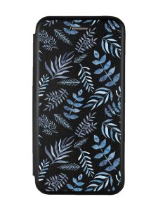 Чохол-книжка з малюнком для Samsung Galaxy A22 4G/M22/M32 Чорний :: Рослинний фон (принт 276)