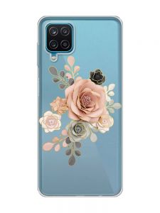 Прозорий чохол на Samsung A12 4G :: Троянди (принт 275)