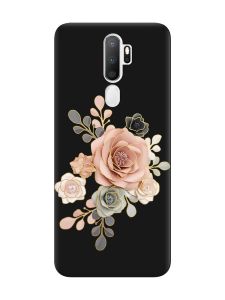Матовий чорний чохол на Oppo A5 :: Троянди (принт 275)