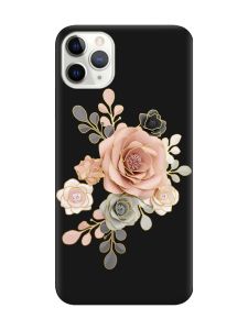 Матовий чорний чохол на iPhone 11 Pro (5.8) :: Троянди (принт 275)