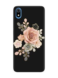 Матовий чорний чохол на Xiaomi Redmi 7A :: Троянди (принт 275)
