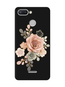 Матовий чорний чохол на Xiaomi Redmi 6 :: Троянди (принт 275)