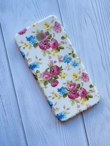 Силіконовий чохол з малюнком для Samsung Galaxy J4 Plus Букетики на білому