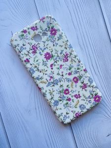 Силіконовий чохол з малюнком для Samsung Galaxy J4 Plus Дрібні квіти на білому