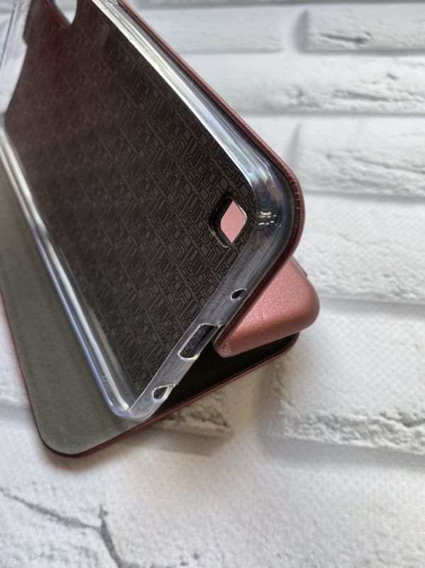 Чохол-книжка з малюнком для Samsung Galaxy А10 (2019) А105 Бордовий :: Дівчина з бузком (принт 7)