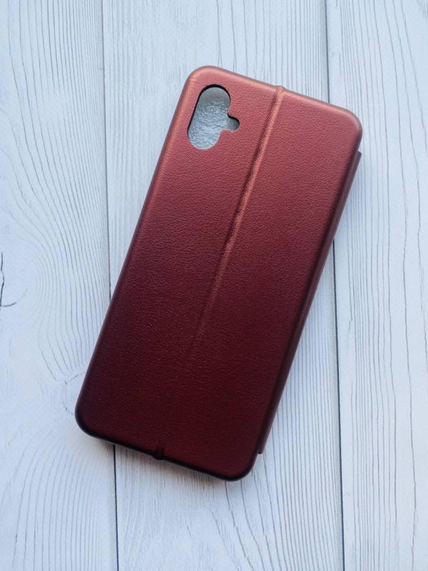 Чохол-книжка з малюнком для Samsung Galaxy A04E/ A042 Бордовий :: Дівчина з півоніями (принт 11)