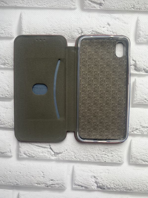 Чохол-книжка з малюнком для Xiaomi Redmi 7A Бордовий :: Дівчина зі стрічкою (принт 25)