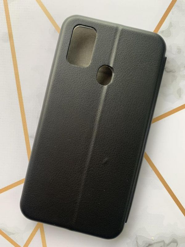 Чохол-книжка з малюнком для Samsung Galaxy M30s/ М21 Чорний :: Фон ромашки (принт 41)