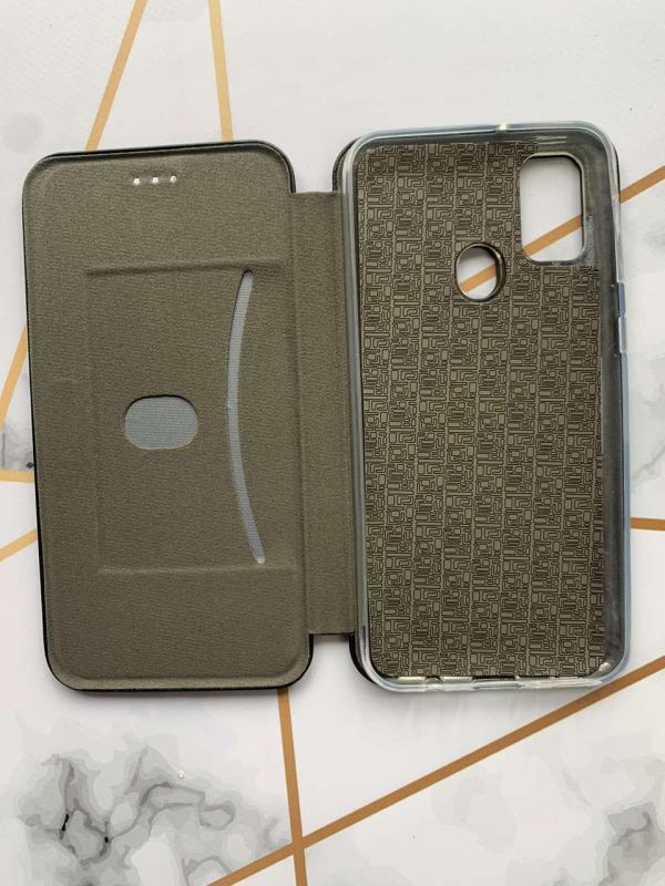 Чохол-книжка з малюнком для Samsung Galaxy M30s/ М21 Чорний :: Фон ромашки (принт 41)