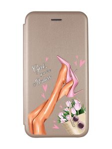 Чохол-книжка з малюнком для Xiaomi Redmi 9А Золотий :: Ніжки (принт 62)