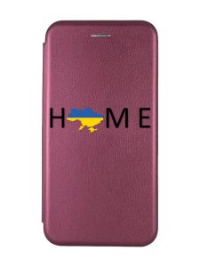 Чохол-книжка для Samsung Galaxy А30 (2019) А305/ A20 Бордовий :: Дім Україна (принт 72)