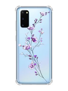 Чохол із потовщеними кутами на Samsung Galaxy S20 Plus :: Гілочка квітів (принт 278)