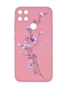 Матовий рожевий чохол на Xiaomi Redmi 10C :: Гілочка квітів (принт 278)