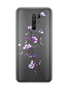 Прозорий чохол на Xiaomi Redmi 9 :: Гілочка квітів (принт 278)