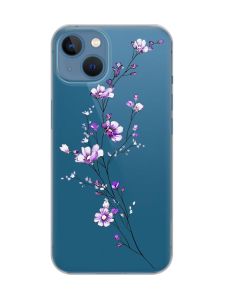 Прозорий чохол на Apple iPhone 13 :: Гілочка квітів (принт 278)