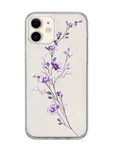 Прозорий чохол на iPhone 12 mini :: Гілочка квітів (принт 278)