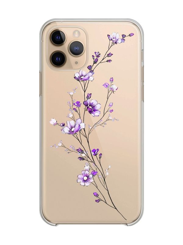 Прозорий чохол на Apple iPhone 11 Pro (5,8) :: Гілочка квітів (принт 278)
