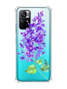 Чохол з потовщеними кутами на Xiaomi Redmi Note 11 4G :: Гілочка бузку (принт 280)