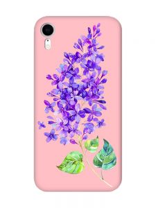 Матовий рожевий чохол на Apple iPhone XR :: Гілочка бузку (принт 280)