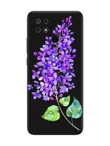 Матовий чорний чохол на Xiaomi Redmi 10C :: Гілочка бузку (принт 280)