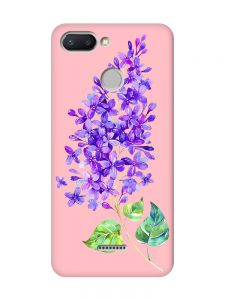 Матовий рожевий чохол на Xiaomi Redmi 6 :: Гілочка бузку (принт 280)